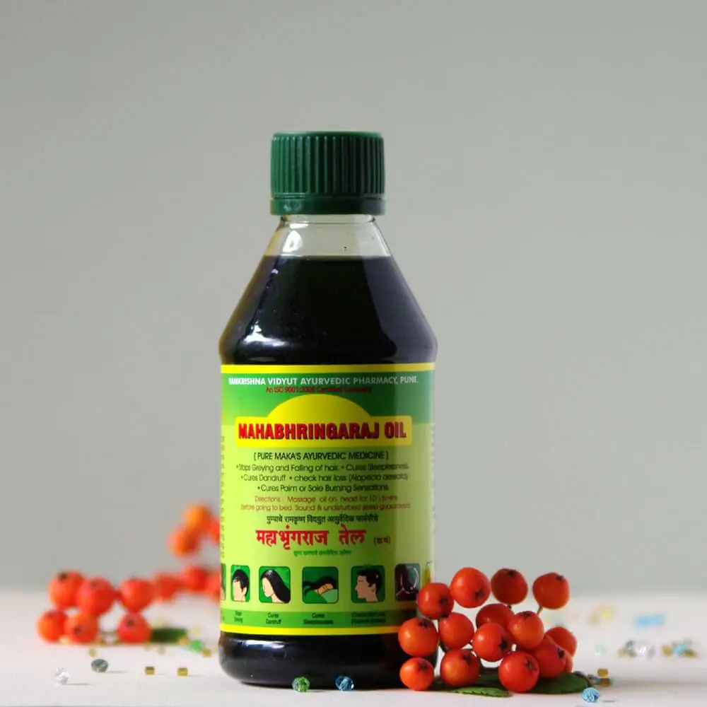 زيت مها بها رينج راج الهندي Mahabhringraj Ramakrishna Pharma Scalp Massaging Oil (5)