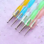 10 ادوات تنقيط لفن الرسم على الأظافر في 5 أقلام pc 2 Way Dotting Pen Tool Nail Art Tip Dot Paint Manicure kit (8)