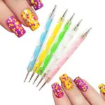 10 ادوات تنقيط لفن الرسم على الأظافر في 5 أقلام pc 2 Way Dotting Pen Tool Nail Art Tip Dot Paint Manicure kit (8)