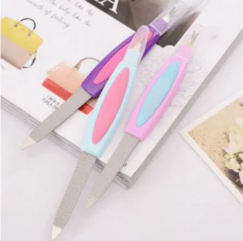 مبرد اظافر بنهاية مزدوجة لون عشوائي قطعة واحدة | nail file double head
