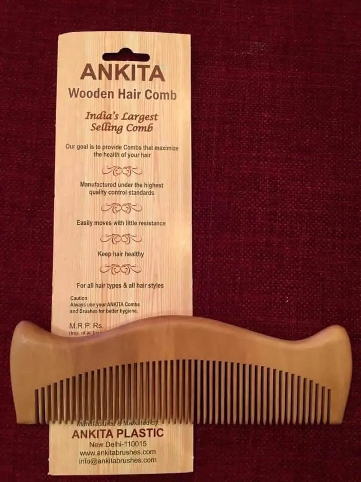 مشط خشب هندي براند أنكيتا Ankita Indian wooden comb (1)