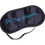 Do Not Disturb Sleep Mask Isolated on White Background.